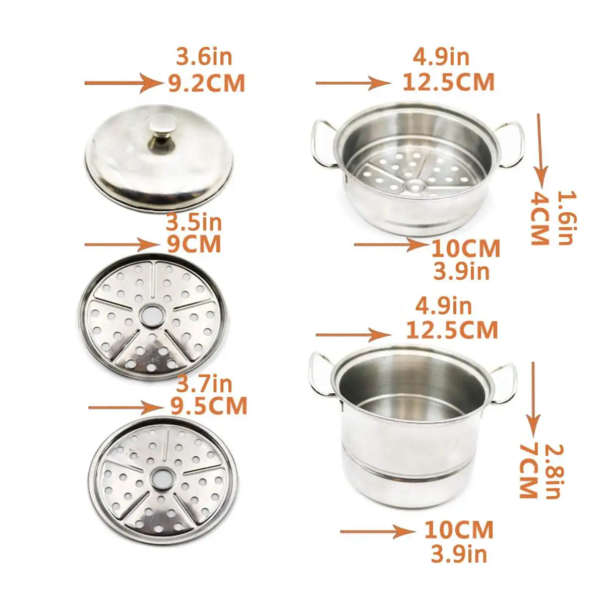 

5PCS Stainless Steel Kids Kitchen Toys Mini Cooking Cookware Children Pretend Toy Fun Play Tools Safe Exquisite Workmanship