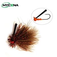 mycena 7g spinnerbait weedless crankbait fishing lure chatterbait rubber jig hook with silicone skirt for trout perch bass