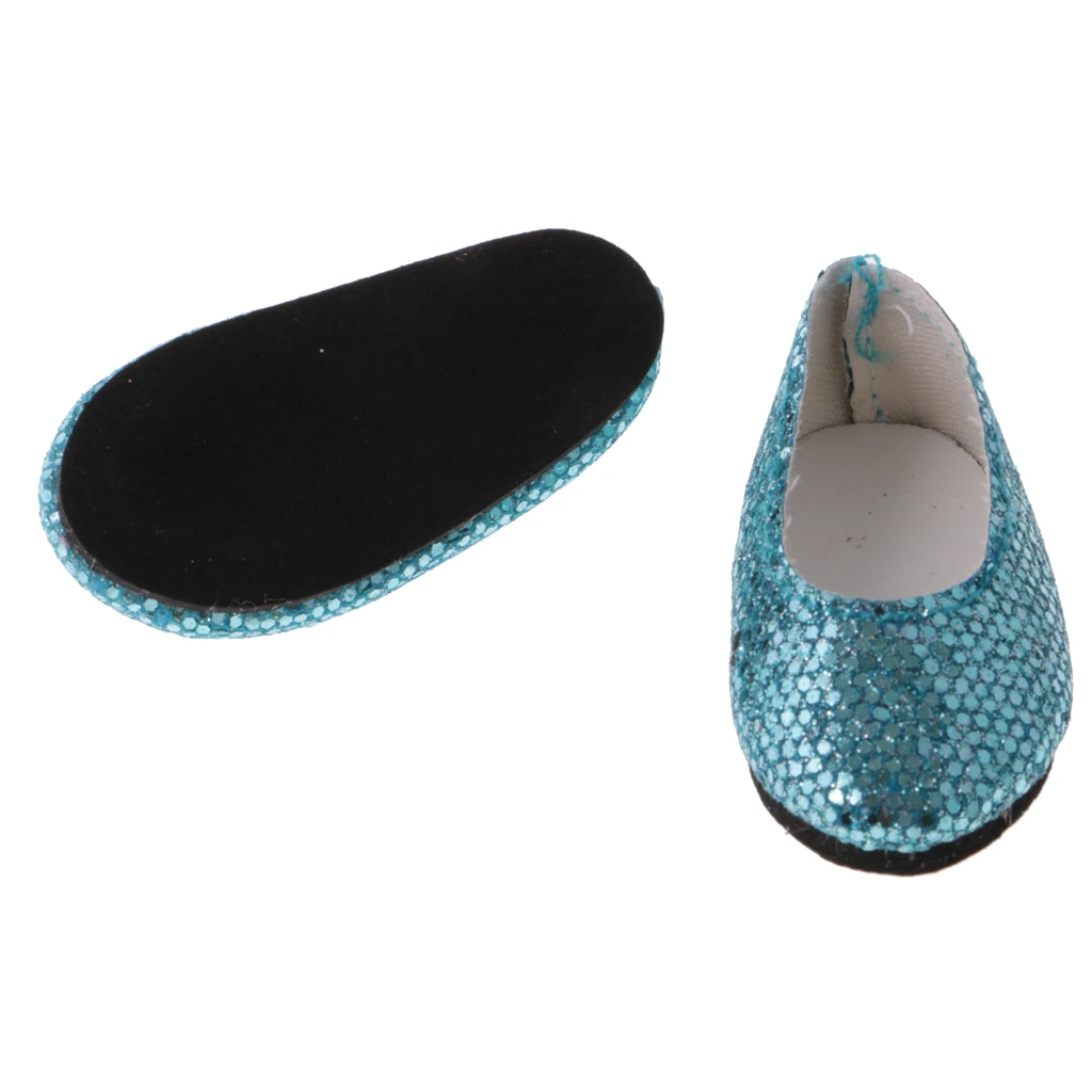 

4 Pairs of Sequins Shoes for 14'' American Doll Wisher Dolls