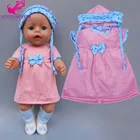 43 см Кукольное платье с шапкой для детской куклы Одежда для кукол 18 дюймов Одежда для кукол американских и девочек