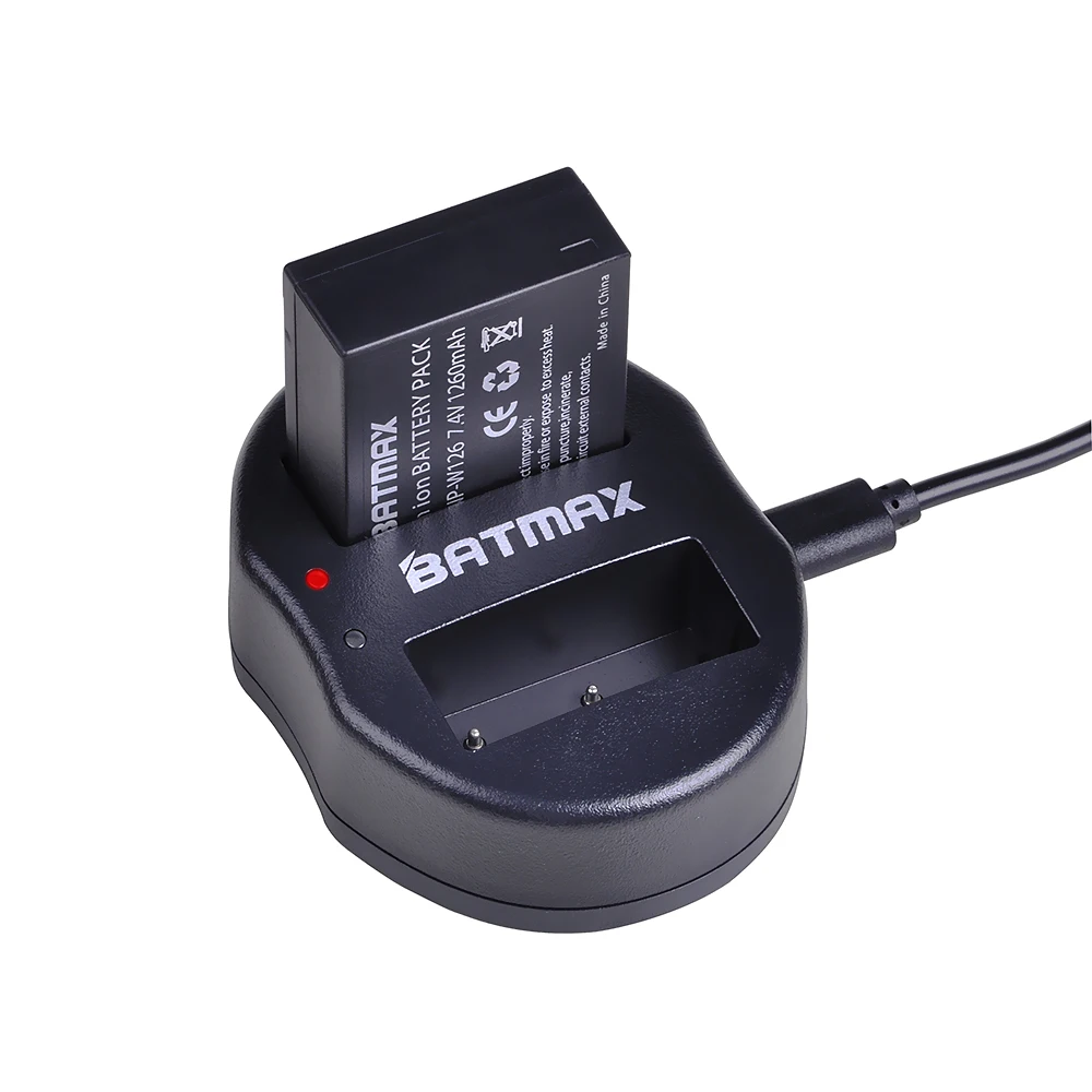 Аккумуляторная батарея Batmax 3pc NP-W126 NP W126 + двойное зарядное устройство USB для Fujifilm