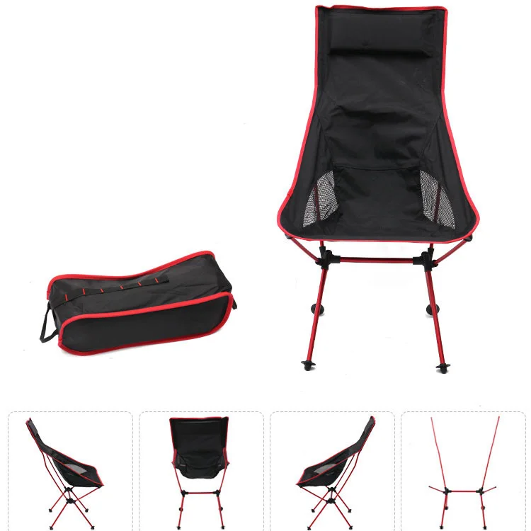 

Outdoor Camping Folding Chair Portable Ultralight Moon Chair Aluminum Alloy Fishing Stool Leisure Sketching Backrest Chair