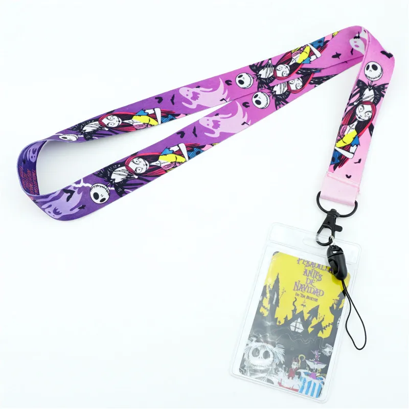 Мультфильм Хэллоуин Джек ключ ремешки шеи ремень ID карты мобильный телефон USB