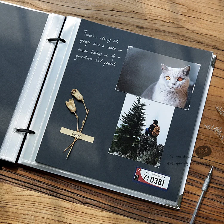 

Large Retro Photo Album Handmade Creative Photocard Family Baby Scrapbook Photo Album Couple Gift Fotoalbum Home Decor DF50XC