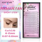 Готовые объемные ресницы Abonnie 3d4d5d6d, короткий стержень, русский термоскрепленный искусственный макияж, магнитные накладные ресницы