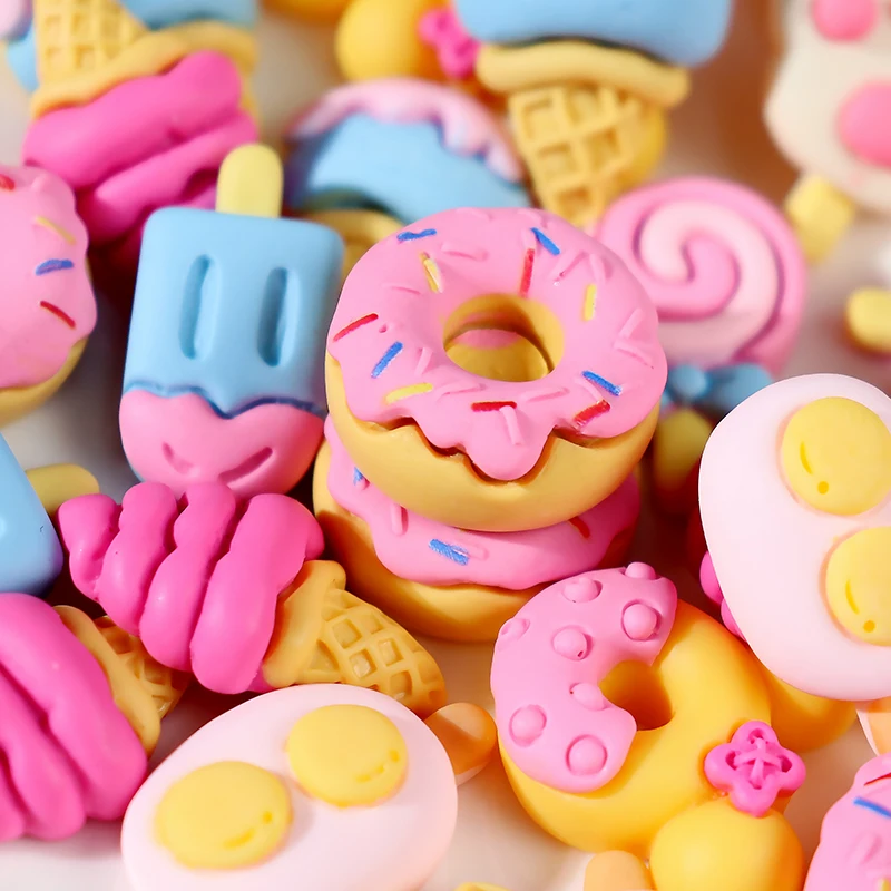 8pcs kawaii resin water bottle accessories 3d simulated food ornament refrigerator phone bottle stickers phone case accessories free global shipping