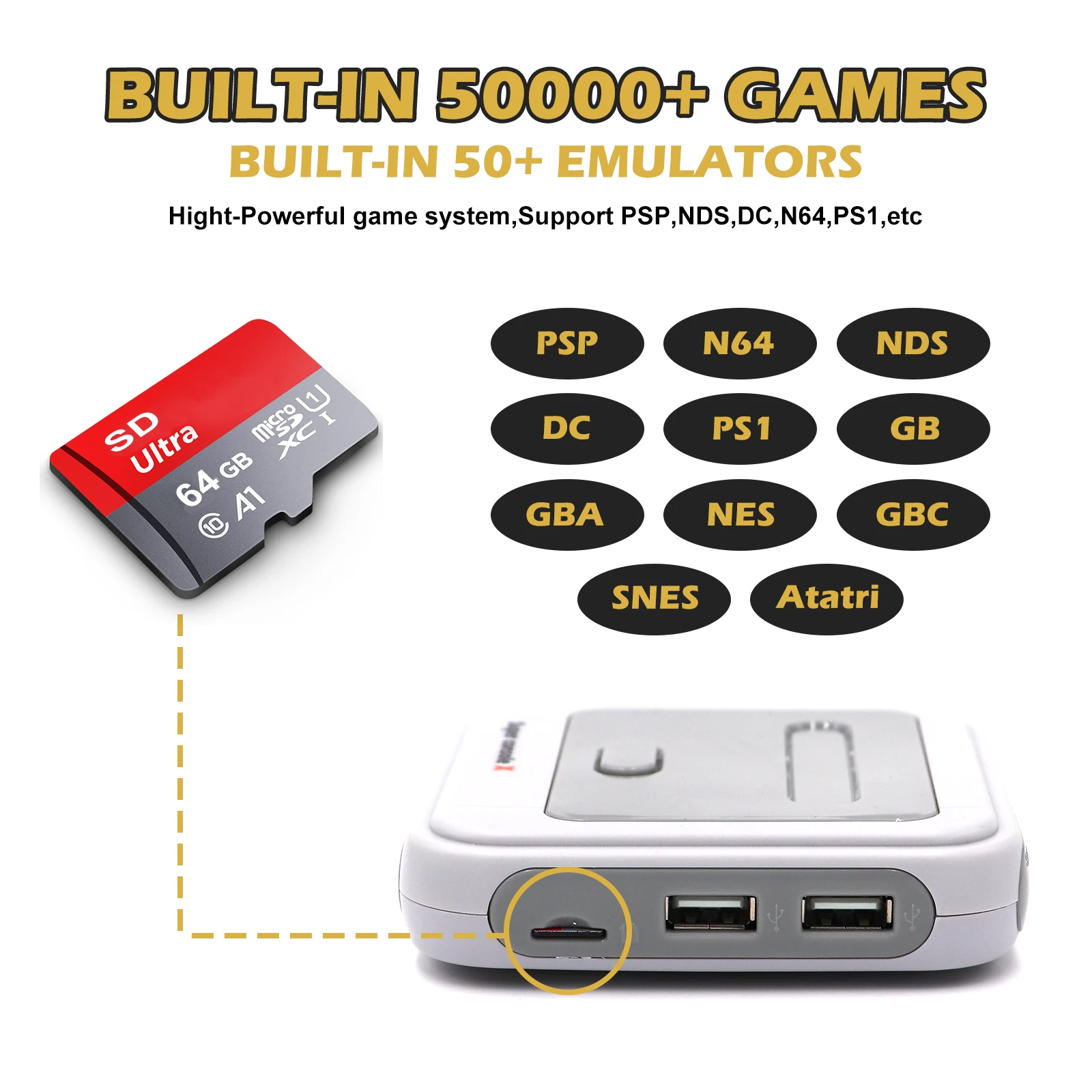 Супер консоль X Pro/X 4K HD Ретро игровая для PSP/PS1/DC/N64 видеоигр с 50000 + играми KODI