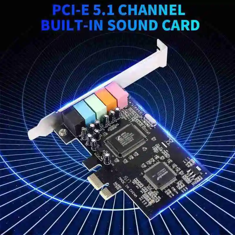 

PCI Express x1 PCI-E 5.1ch CMI8738 Chipset Audio Digital Card For Bitcoin Sound Mining Miner E3N3