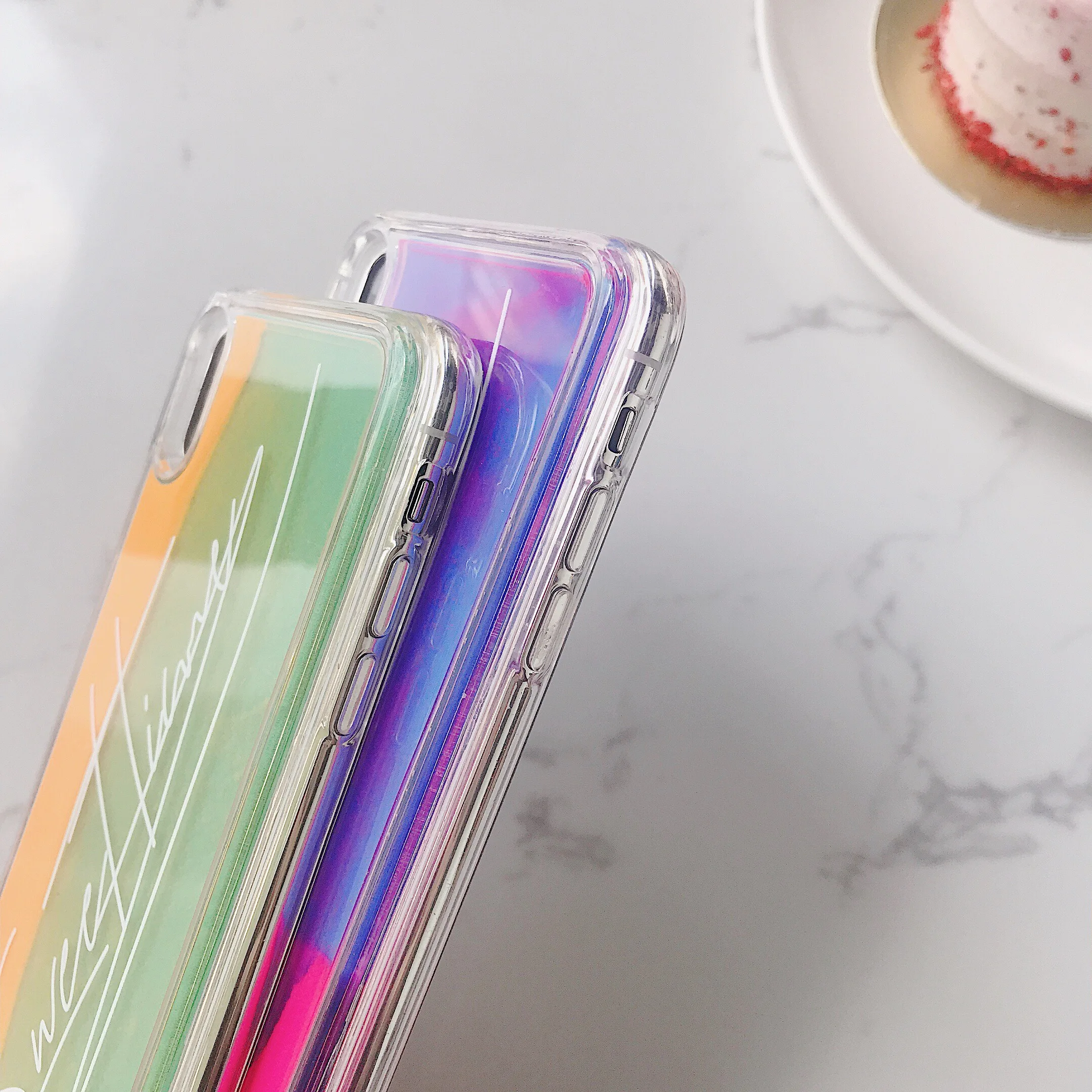 New Hot Luxury Fashion Neon Sand Luminous Liquid Quicksand Phone Case For iPhone X XS MAX XR 6 6s 7 8 Plus TPU Back Cover Coque |