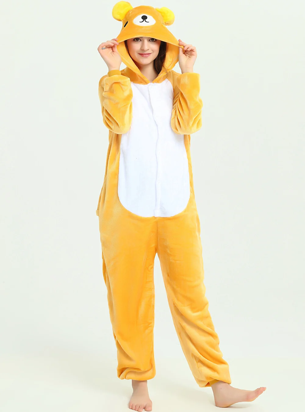 Пижама-комбинезон унисекс фланелевая одежда для сна взрослых в виде тигра