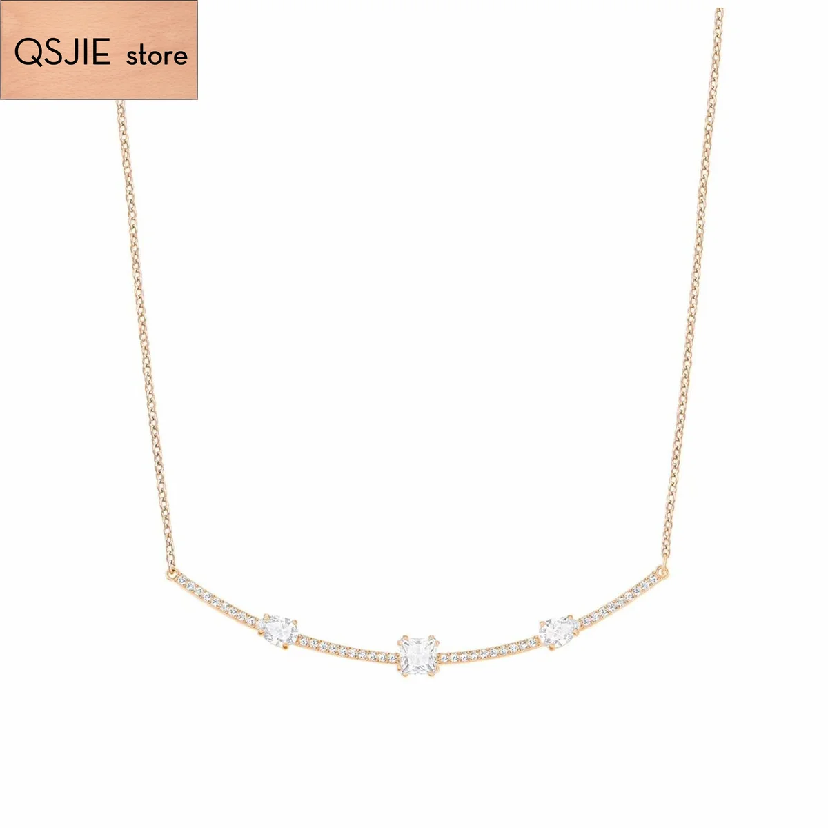 

QSJIE High quality SWA new style. Exquisite and simple style clavicle Chain Necklace Charming fashion jewelry