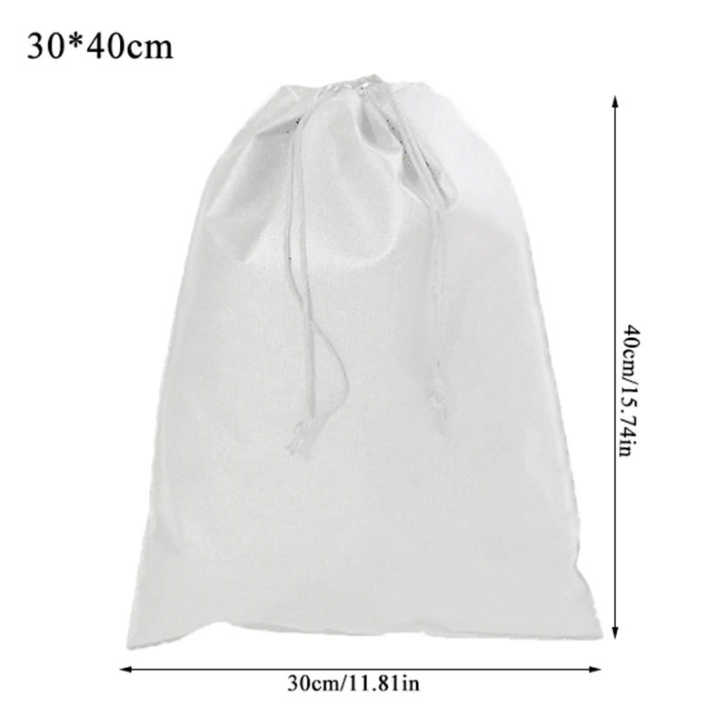 white 30x40cm Водонепроницаемый шнурок мешок обувь нижнее белье Путешествия Спортивные сумки нейлон сумки Органайзер одежда упаковка - Цвет: white 30x40cm