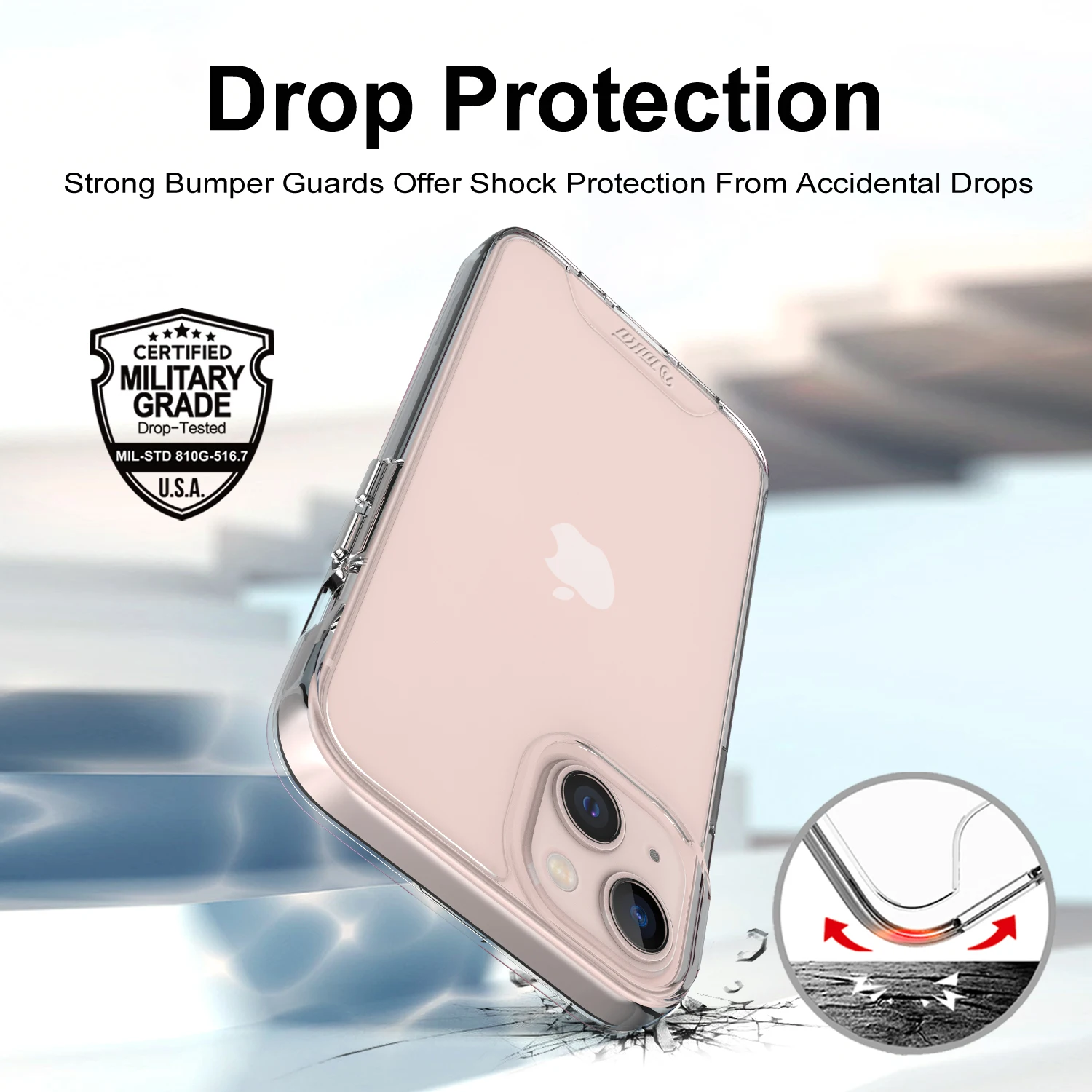 TOIKO Chiron Clear Phone Case for iPhone 13 Pro Max Shockproof Protection Back Cover ip 13 Mini Hybrid PC TPU Bumper Armor Shell