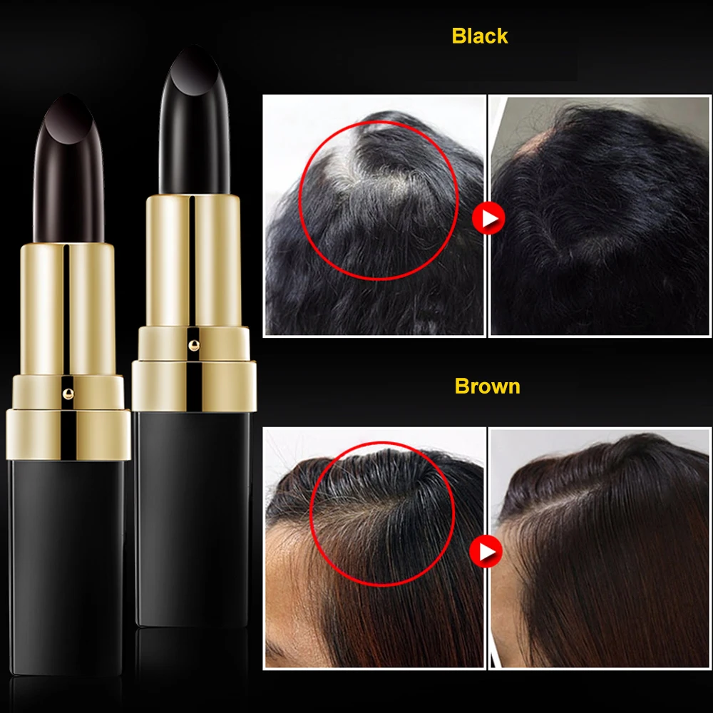 Одноразовая краска для волос карандаш Мгновенный серый корень покрытие цвет