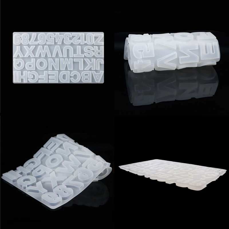 

26 English Letter Pendant Resin Mold Number Alphabet Resin Silicone Mold DIY Jewelry Making Letter Keychain Epoxy Craft