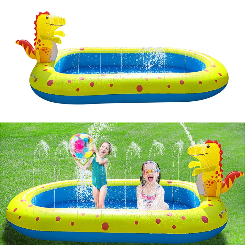 

Summer New Style Children'S Sprinkler Pad Cute Dinosaur Shape Outdoor Children'S Inflatable Fountain Toy Lawn Inflatable Toy