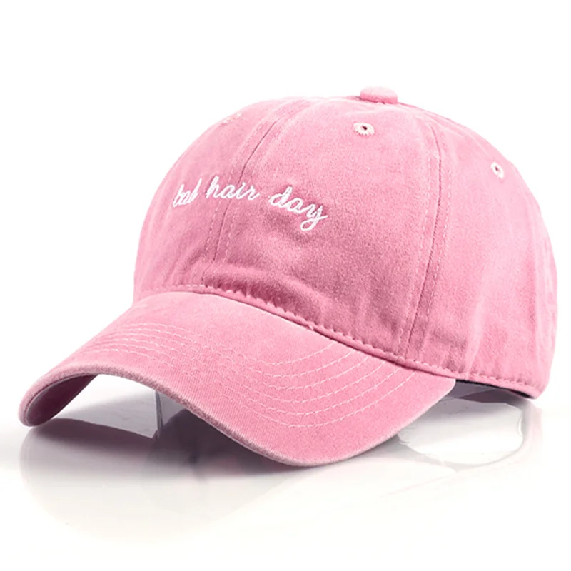 

New2021 Bad Hair Day Cap Washed Baseball Cap Women Men Hat Cap Casual Snapback Letter Dad Hat Summer Cotton Adjustable Bone Male