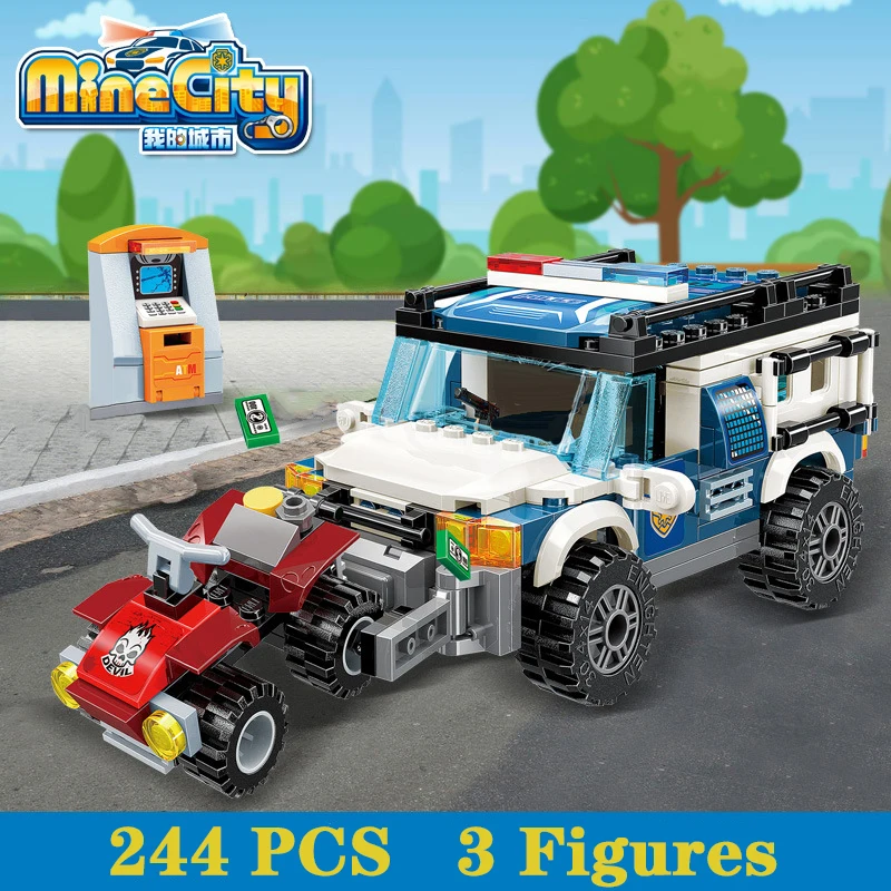 

731pcs City Police Station Building Blocks Compatible SWAT City Cop Car Jail Cell Helicopter Creative Bricks Toys for Boys Gifts