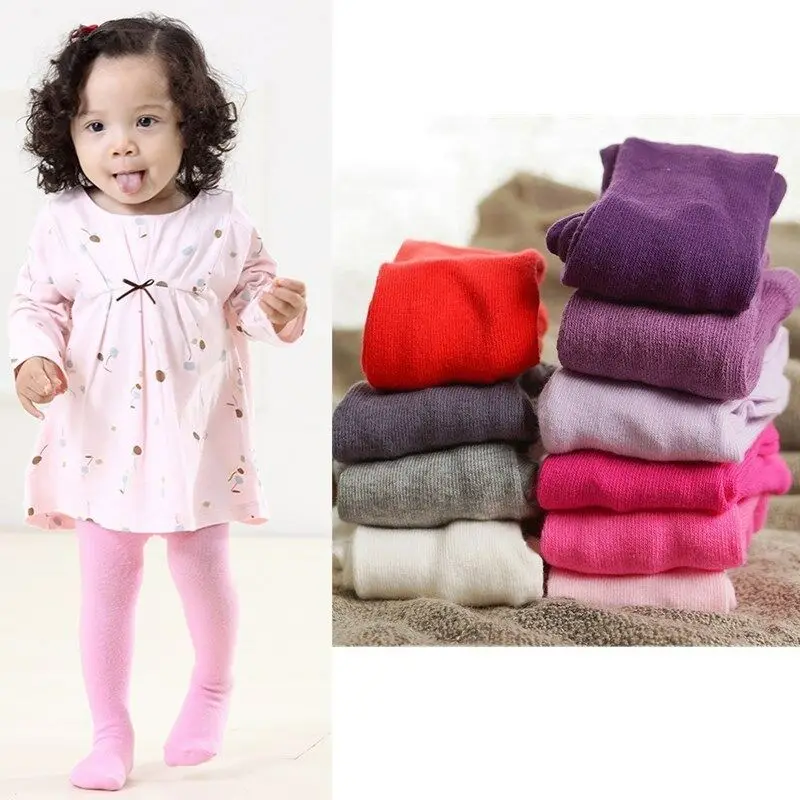 Колготки для новорожденных девочек носки мальчиков однотонные колготки