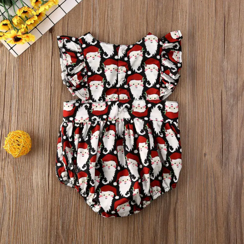 Мой первый Рождественский комбинезон для маленьких девочек с коротким рукавом и