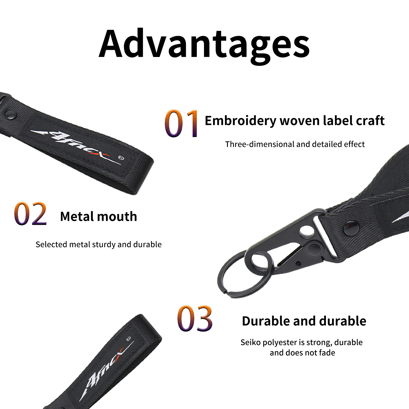 

Motorcycle Keychain Anti-Drop Key Gear Clip Heavy Duty Key Hook Belt Fadeless Key Tag Hanging Belt Keeper for Motorcycle Lover