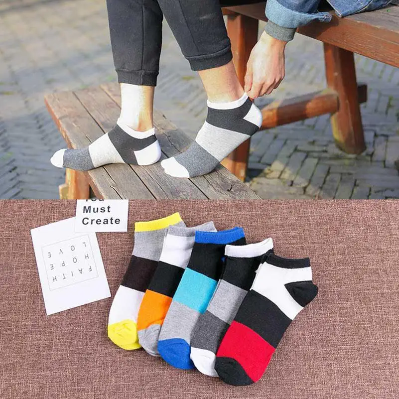 

5 Pairs Men Socks Cotton Meias Casual Ankle Socks Short Sock Cheap Calcetines Hombre Male Man Socks Sox High Quality Sheer Mens