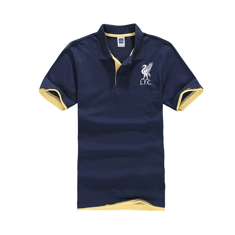 2019 новая хлопковая рубашка поло мужские бренды Ливерпуль футбол спортивная