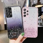 Блестящий прозрачный противоударный чехол для Samsung S21 Ultra S20 FE A32 A52 A72 A51 4G A20 A30 A20S A50 A02S EU.VER