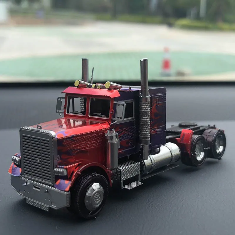 

Aipin 3D полностью металлический из нержавеющей стали модель «сделай сам» головоломка пазл цвет Freightliner FLC Proboscis Грузовик голова игрушка