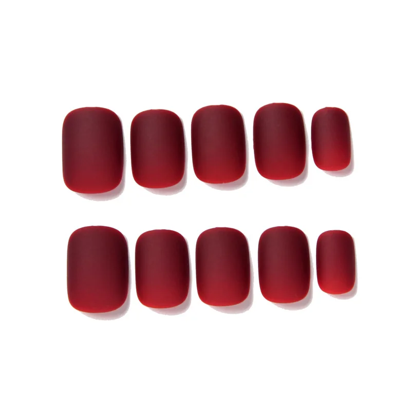 24 шт. матовые накладные ногти с клеем|Накладные ногти| |