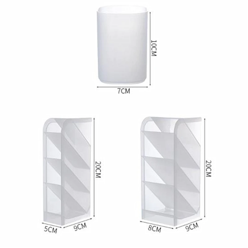 

Transparent Scrub Pen Holder Simple Desktop Storage Box Multi-function Office School Supplies Student Stationery Organizer