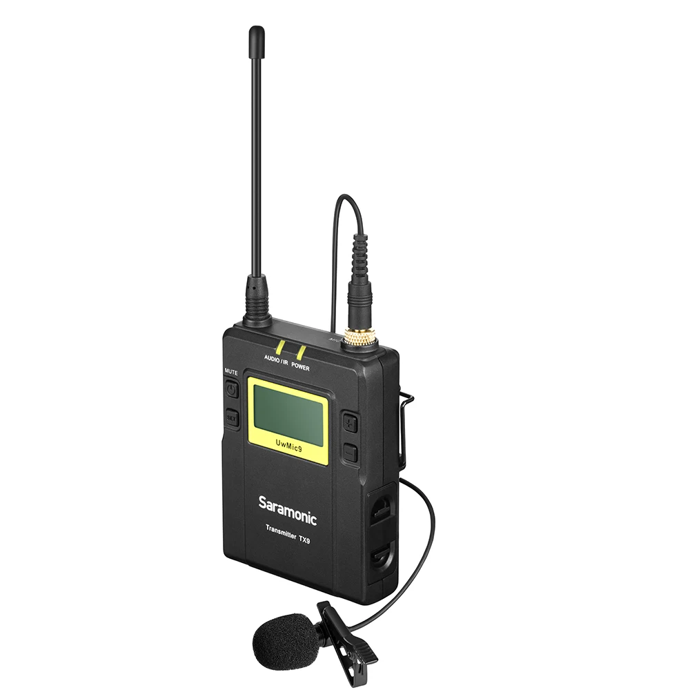 Saramonic UwMic9 вещания UHF Беспроводной петличный микрофон системы Передатчики+ один приемник для DSLR видеокамеры Тур гид - Цвет: TX9