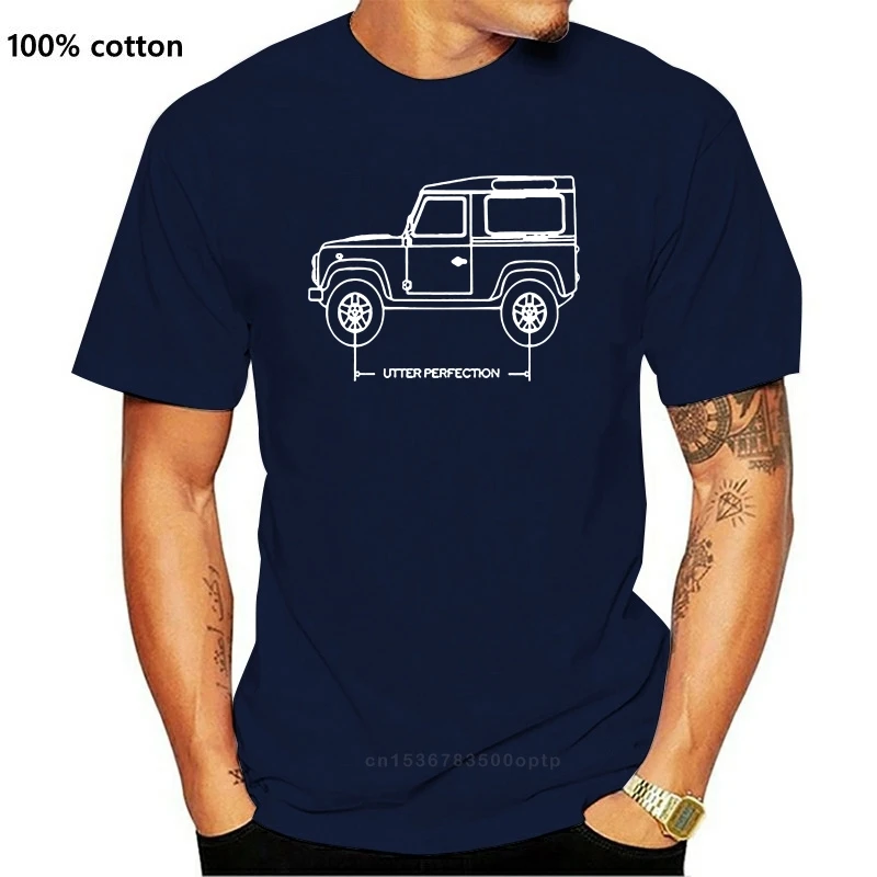 

Футболка с надписью Land Rover Defender 90, стильная тенниска из 100% хлопка с совершенным автомобилем, рубашка с надписью «Idea подарка», лето 2021