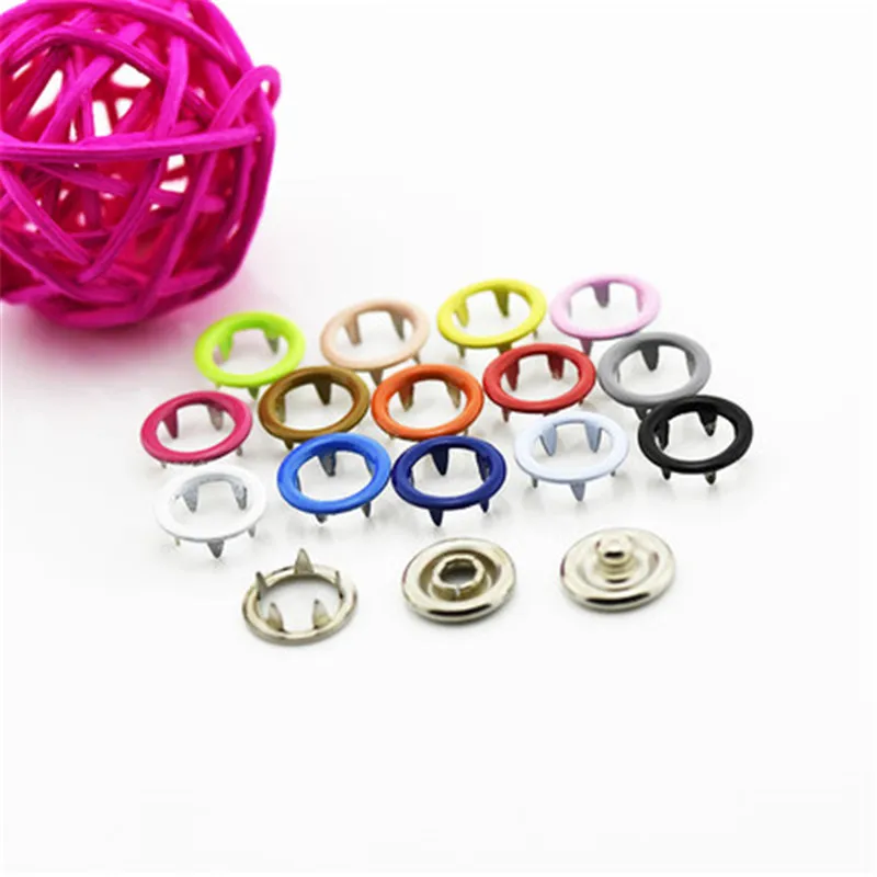 20 шт 9 5 мм полые цветные пряжки металлические кнопки с пятью когтями 14 цветов без