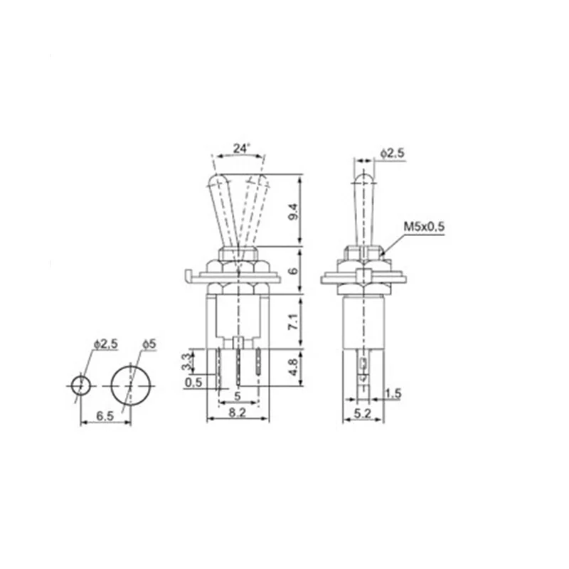 SMTS-102 светло-голубой миниатюрный переключатель включения SPDT 3-Pins 3A 125VAC 1.5A Amps 250VAC DL