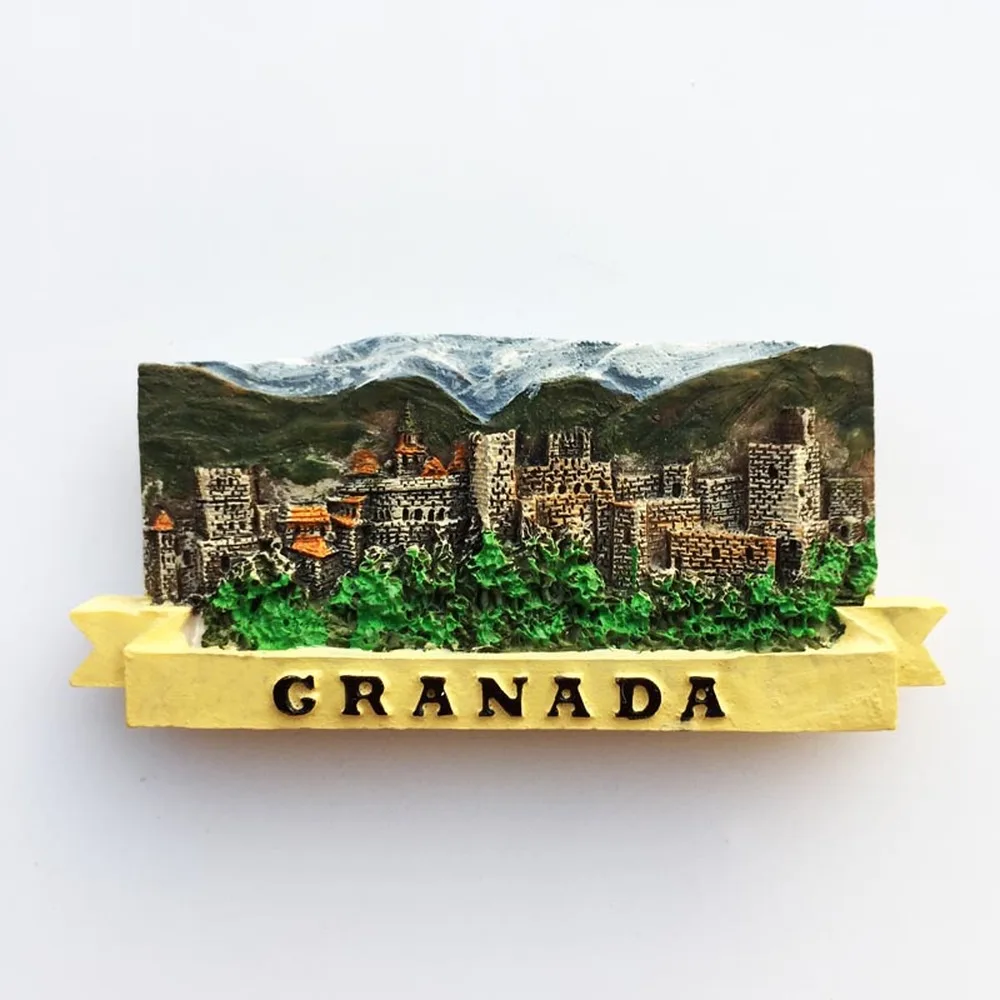 

BABELEMI Spain Granada 3D Alhambra Castle Refrigerator Magnet Fridge Magnets Wall Magnet Home Decoration Tourist Souvenir Crafts