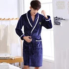 Размера плюс 3XL Ночная рубашка мужской Свободная Домашняя одежда, одежда для мужчин на каждый день халат кимоно осень-зима фланель длинный халат Толстая теплая одежда для сна