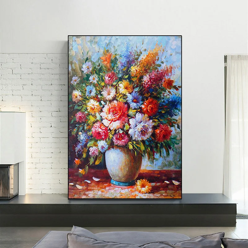 

Modern Potted Plants Flowers Oil Painting Canvas Posters and Prints Decorative Picture Wall Art Living Room Gallery Home Decor