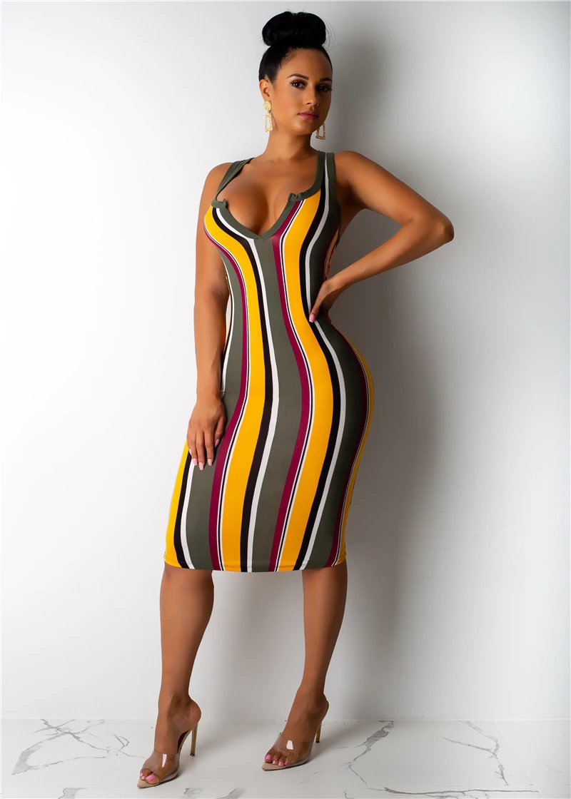 2019 Новое модное облегающее платье бодикон без рукавов Летнее женское на