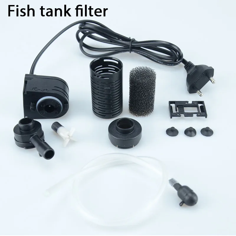 Дешевый мини-насос для аквариума 2 Вт фильтрации губки водный поток увеличение