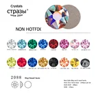 Стразы для дизайна ногтей CTPA3bI 2088, 16 граней, 8 больших, 8 маленьких, плоский клей для стекла декоративные камни для одежды