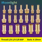 Латунный штуцер для труб 6810121416 мм, хвостовик для шланга 18 дюйма 38 дюйма 14 дюйма, стандарт BSP, Штекерный разъем, соединительный медный адаптер