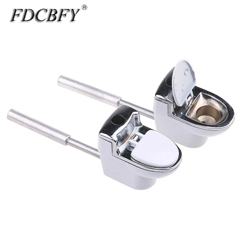 

Toilet Design Premium Alloy Smoke Pipe With Clear Handle 100MM With Metal Bowl Metal Tobacco Hand Spoon Herb Pipes Accessories