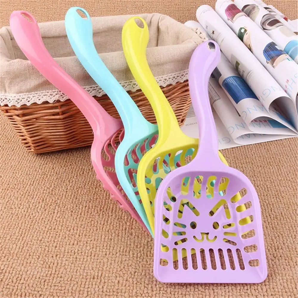 

Cat Litter Shovel Useful Pet Pooper Scooper Plastic Kitten Waste Clean Spoon Cat Toilet Leaking Sand Scoop Pet Cleaning Supplies