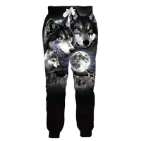 plstar cosmos brand mens jogger pants 3d printing wolf face moon pattern trousers streetwear unisex casual sweatpants mpk12