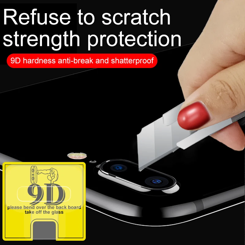 Закаленное стекло 9D для задней камеры Премиум Защитная пленка iPhone 11 Pro Max X XR XS MAX 7 8