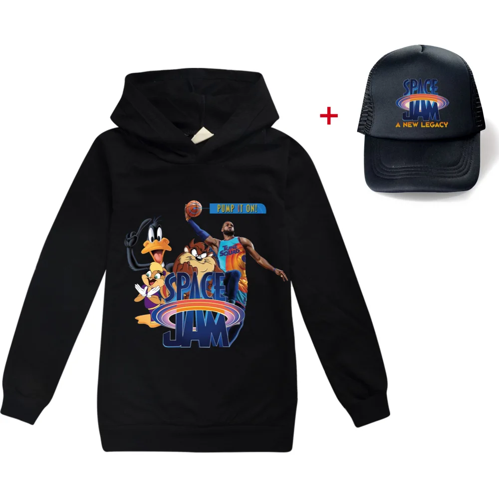 

Space Jam 2 Toddler Girl Fall Clothes 2021 New Children's Hoodie Sweater Boys Long Sleeve Tops Kids Hooded Shirt Child T Shirt