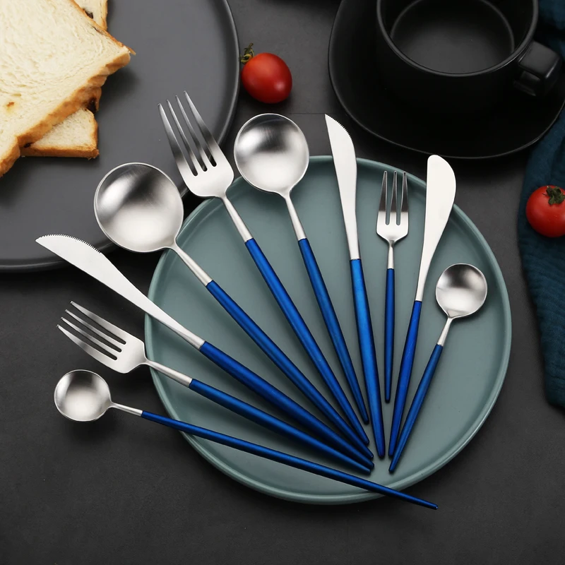 Столовые приборы из нержавеющей стали набор столовых приборов в западном стиле