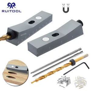 Карманный зажим для отверстий с магнитной задней стороной 9,5 мм ступенчатое сверло из быстрорежущей стали алюминиевый сплав деревообрабатывающее Угловое сверло направляющий инструмент для столярных работ