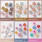 8 шт силиконовый разделитель для пальцев ноги Дейзи цветок Очаровательная Жемчуг дизайн ножная разделитель формы салон маникюра и педикюра, фрезер по уходу за ногтями, инструменты для ногтей